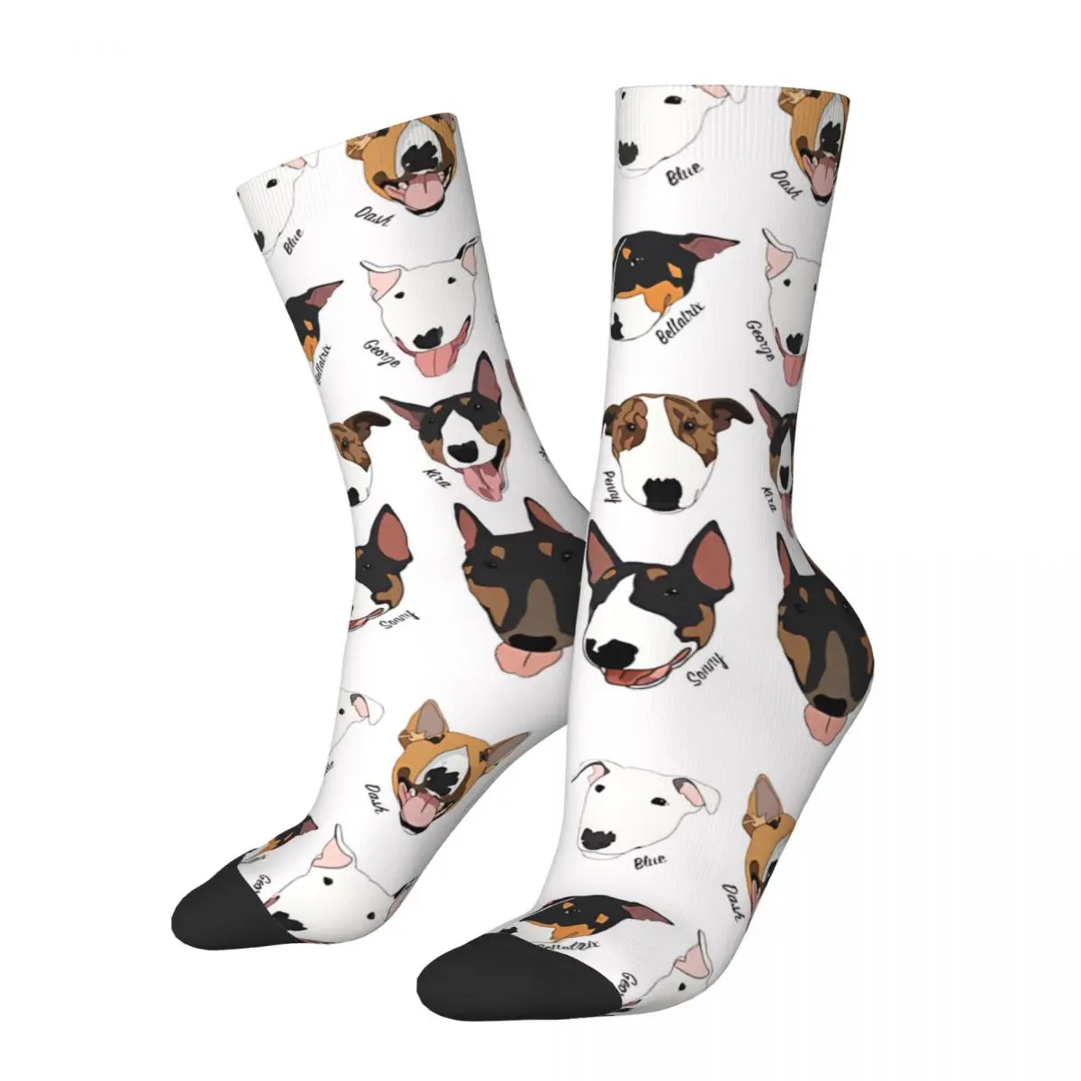 Calcetines Kawaii con estampado de dibujos animados, para la escuela, el toro Terrier