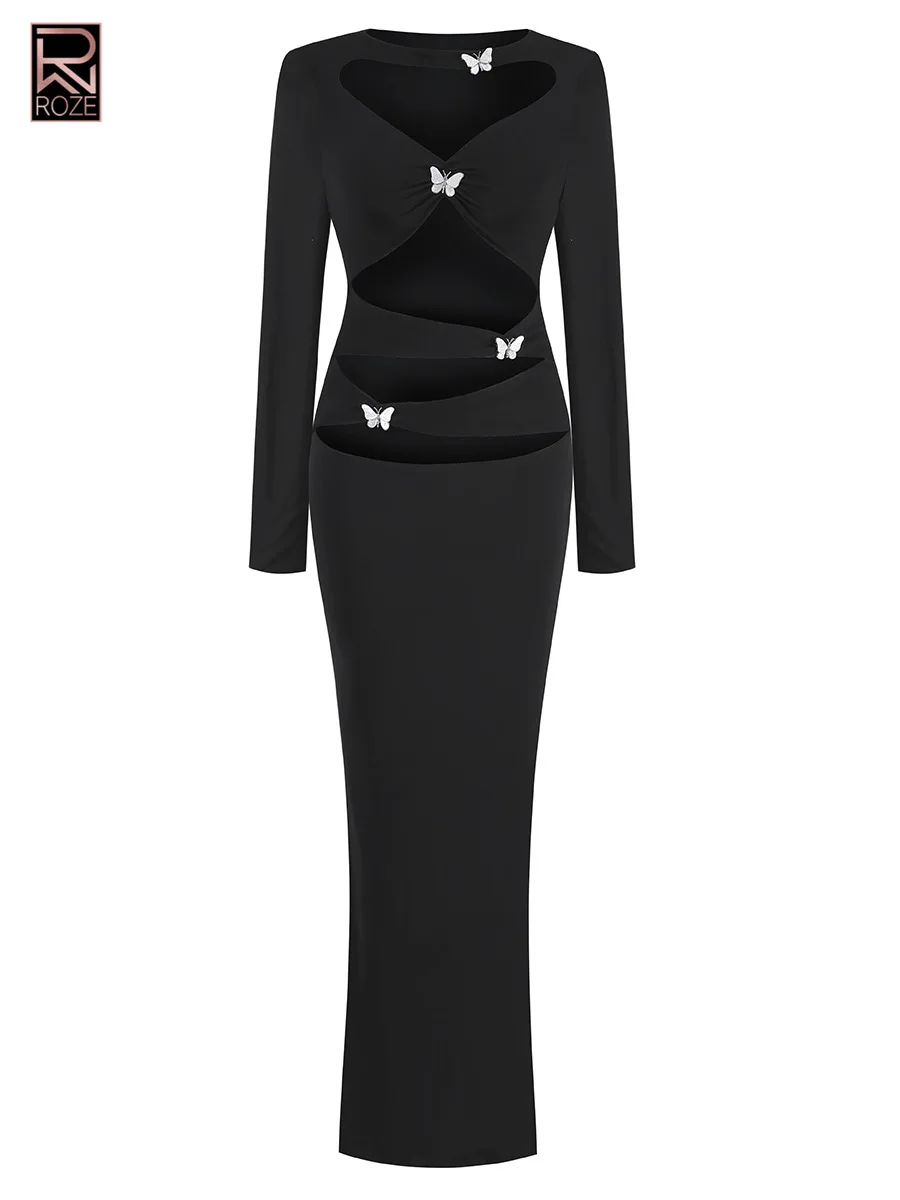 Couture Bandage Dress - Architectural Cutouts & Metallic Accent, Evening Gown