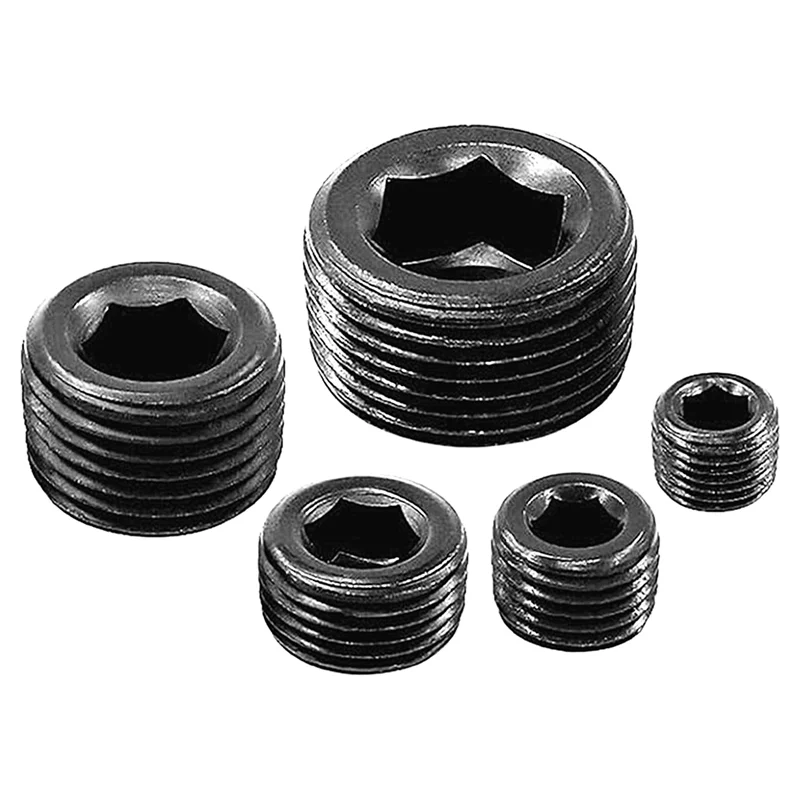 AAAC-Pipe Plug Fitting، 1/8 1/4 3/8 1/2 3/4In ذكر داخلي عرافة الموضوع المقبس وصلة أنابيب تركيب مجموعة متنوعة