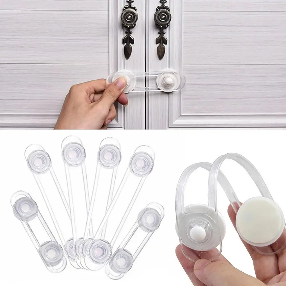 Plastic Child Safety Lock Anti-pinch Strong Fixation Sliding Door Lock Transparent Kids Protection Window Lock Home