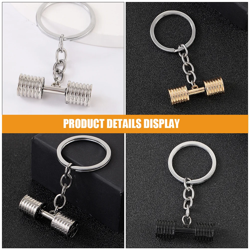 3 Pcs Key Chain Fitness Keychains Personality Rings Bodybuilding Zinc Alloy Gym