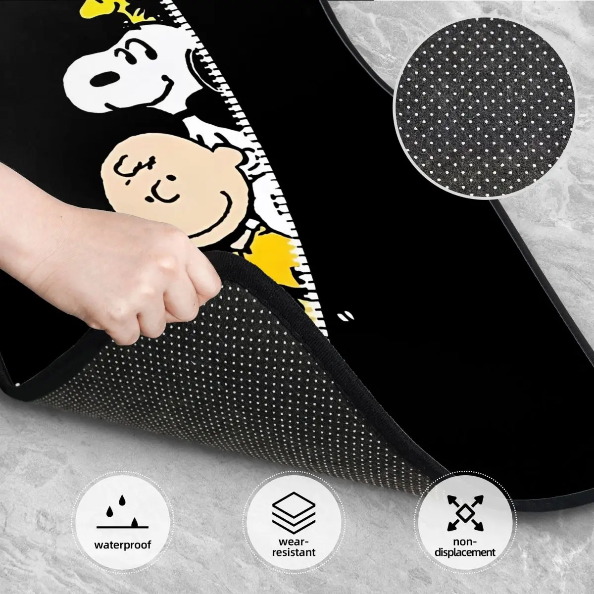 Snoopys Cartoon Dog Floor Mats for Cars All-Weather Anti-Slip Floor Mats Liner Full Set Car Accessories view 4