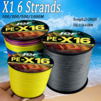 16 Strands Braided Fishing Line X16 Super Strong 25/40/80/100/125/140/161/200LBS HollowCore 100-1000M Multifilament 11.3-91kg