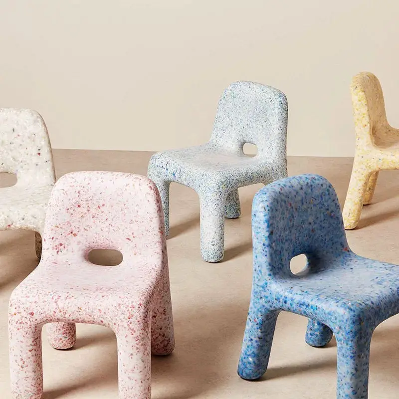 

Nordic Style Plastic Chair with Backrest, Stylish Chair for Bedroom Living Room Dormitory Entertainment Room