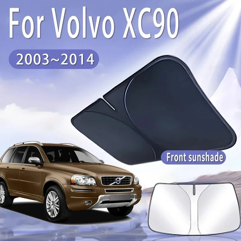 For Volvo XC90 2003~2014 2010 Foldable Car Sun Visor Front Windshield Sunshade Heat Insulation Summer Cooling Auto Accessories