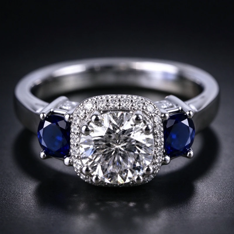 Aesthetic Design Elegant Dazzle Synthetic Zirconia Eternal Ring for Women Fashion Luxury Wedding Engagement Charm Jewelry Crafts