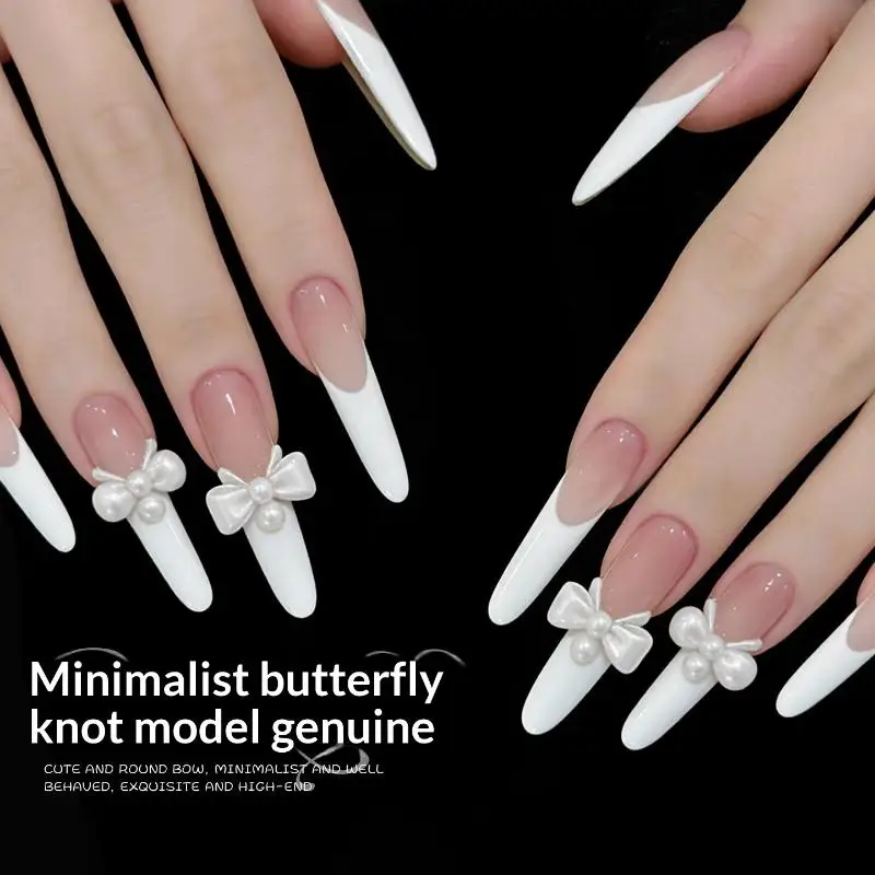 Reusable Silicone Nail Art Mold 3D Bow Design Flexible Stamp for DIY Manicure Decoration at Home