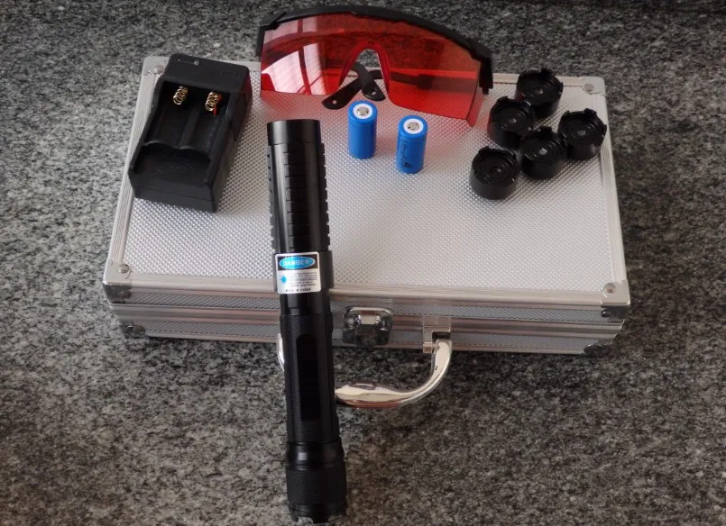 

Laser Light Pointers blue 445nm 450nm 50000m Focusable Laser Burn Match Hunting Accessories Cat Toy Lazer Torch（No battery）