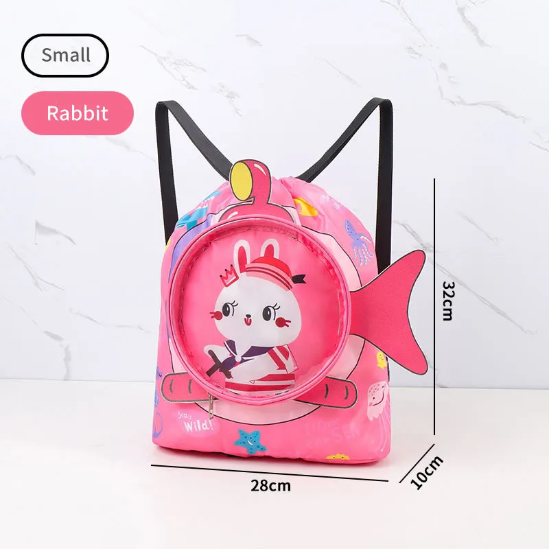 Children Swim Bag Dry Wet Separation Waterproof Storage Bag for Boys Girls Sport Fashion Portable Cute Cartoon Kids Backpack