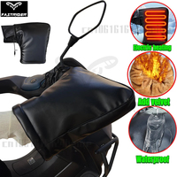 Electric Heated Gloves Thermal Heat Handlebar Cover Winter Warm Motorcycle Riding Waterproof Heated Rechargeable Gloves