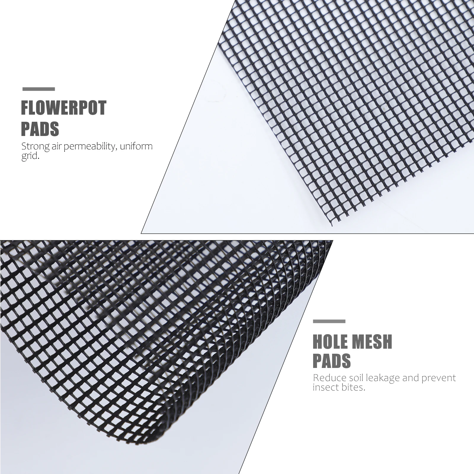 

10 Pcs Flowerpot Bottom Mesh Pad Durable PE Material Prevent Soil Loss Improve Drainage Bonsai Pot Gardening Accessory Reusable