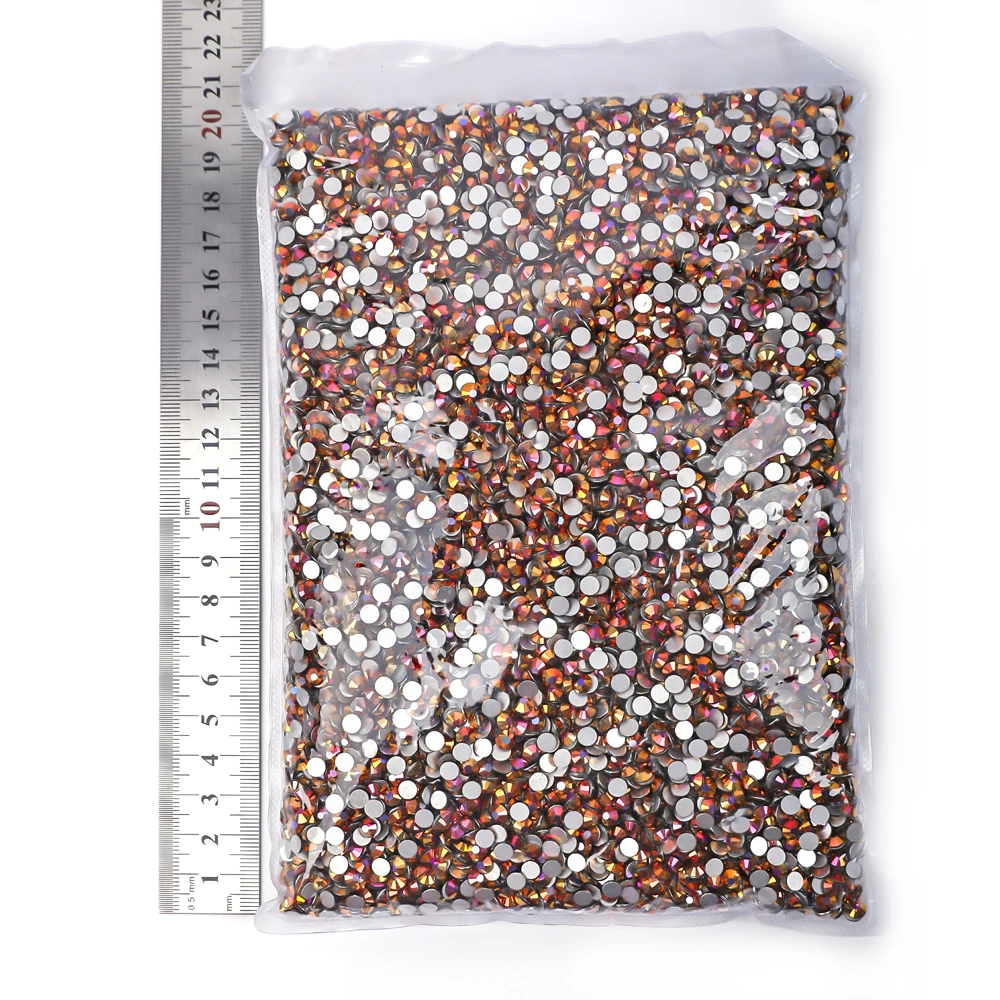 VC 14400Pcs SS4-SS20 New Color Wholesale High Quality Glass Crystal Hot Fix Rhinestones Flatback Stones Nail Art