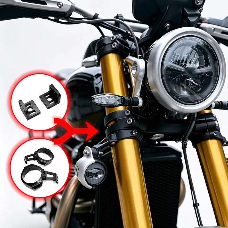 Motorcycle Fog Light Bracket Headlamp Holder For Scrambler 1200X 1200XC 1200XE Scrambler1200 X XC XE 2018-2026