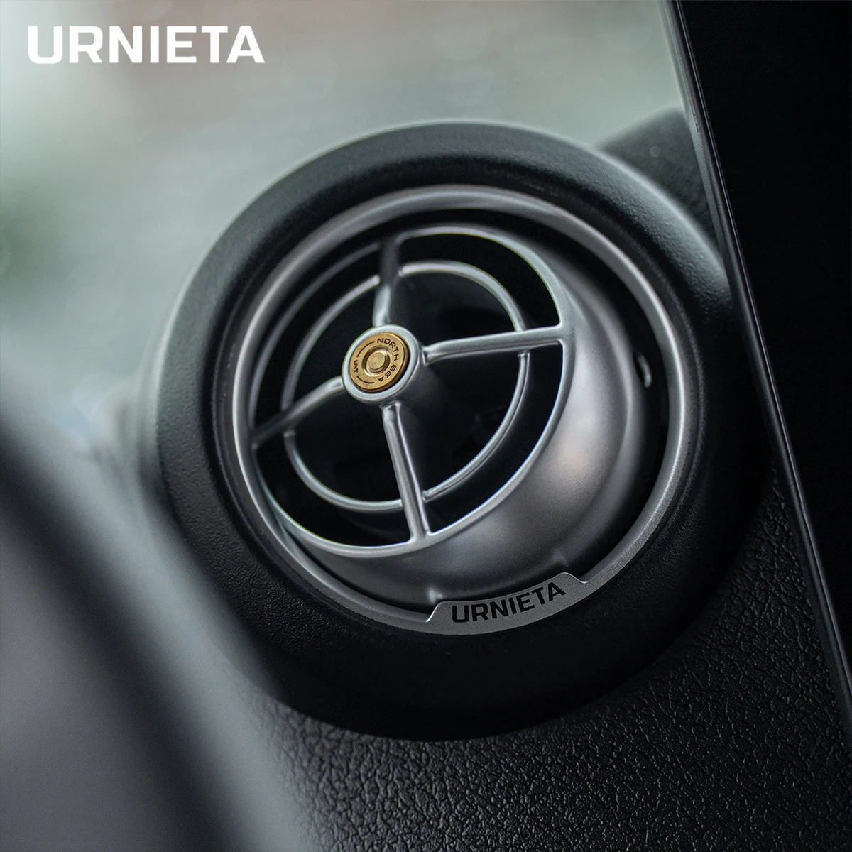 URNIETA Personalized Upgrade PC&Brass Turbine Rotating AC Vent Grille for Toyota LC7 Series (Universal for Old & New Models)
