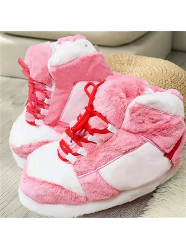 Unisex Winter Warm Home Slippers Women/Men One Size Sneakers Lady Indoor Cotton Shoes Woman House Floor Slippers Drop shopping