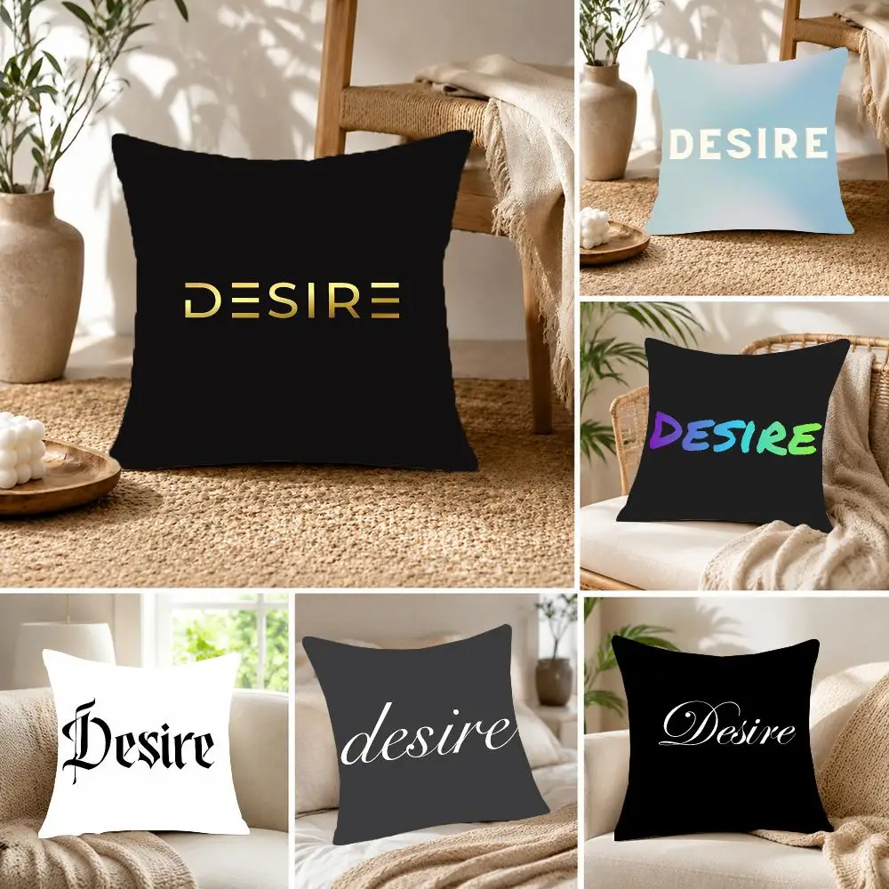 Romantic Art D-Desire Cushion Cover Fluffy velvet Nordic style plush Living room sofa decorative