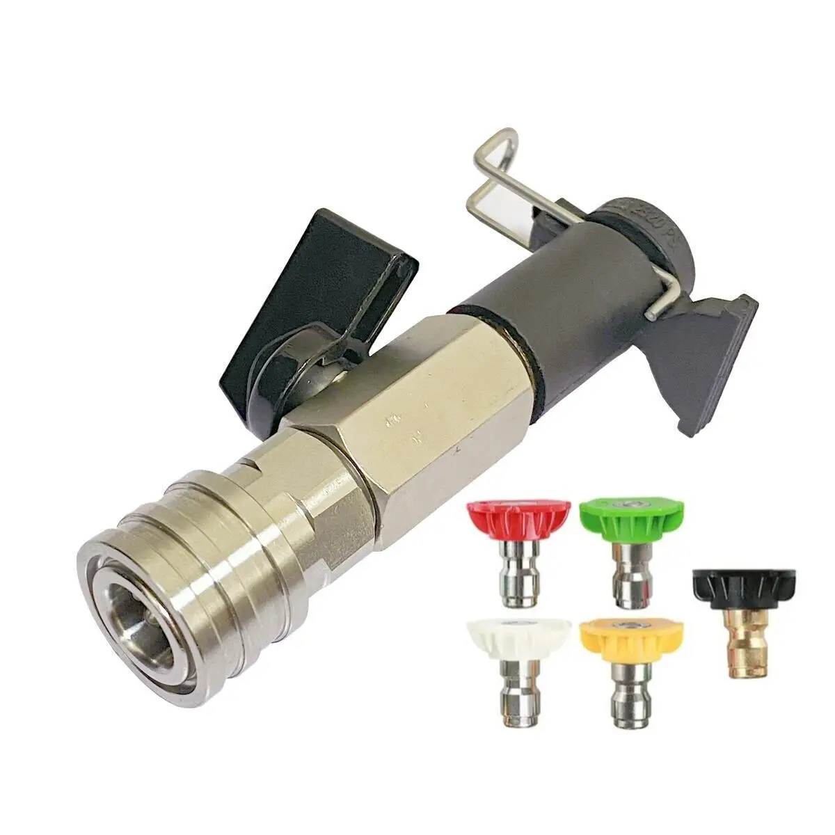 Zestaw zaworu kulowego do mycia pod wysokim ciśnieniem 1/4 "szybkozłącze do węża Karcher Lavor Stihl Nilfisk bezpośrednie podłączenie włącznik/wyłącznik