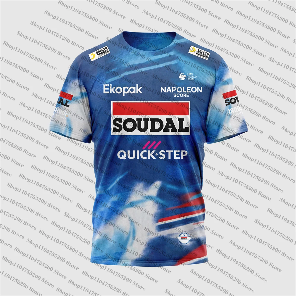 

Soudal Quick-Step 2025 велосипедная трикотажная футболка Race для мужчин, Лидер продаж, новая летняя женская футболка с короткими рукавами, детские рубашки