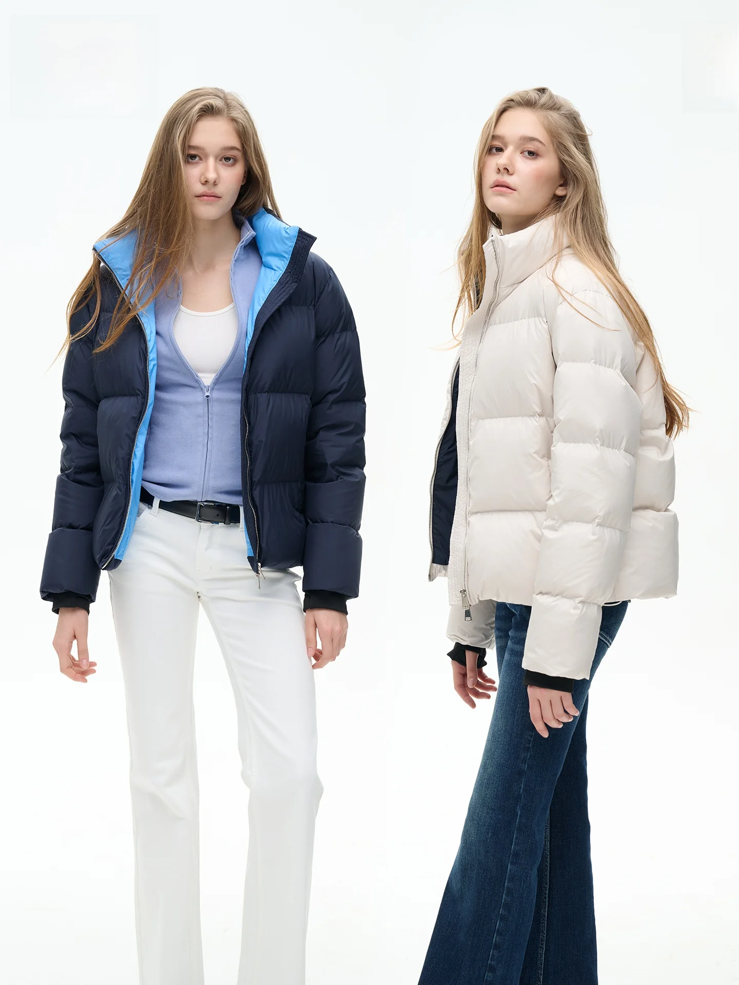 

Женская утепленная куртка-пуховик LeiYu Labs с воротником-стойкой, теплая, белая, на утином пуху, свободного кроя, для улицы, зимняя верхняя одежда