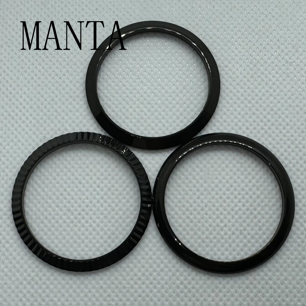 MANTA Watch Parts Polished Silver Stainless Steel Bezel Fit 36mm/39mm Case