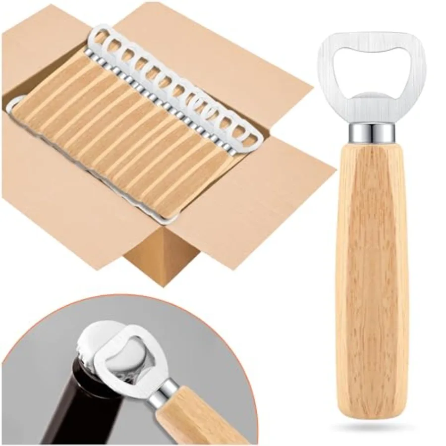 

Bottle opener Beer Opener with Wooden Handle for engraving Cider Wine Bottle Opener Party Wedding Gifts