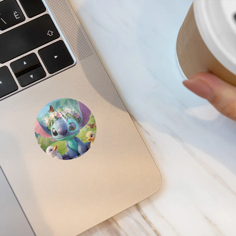 500 stks Roll Stickers Lilo Stitch Baby Anime Leuke Stickers Kawaii Charizard Ronde Seal Stickers Rollen Stickers Graffiti Bagage