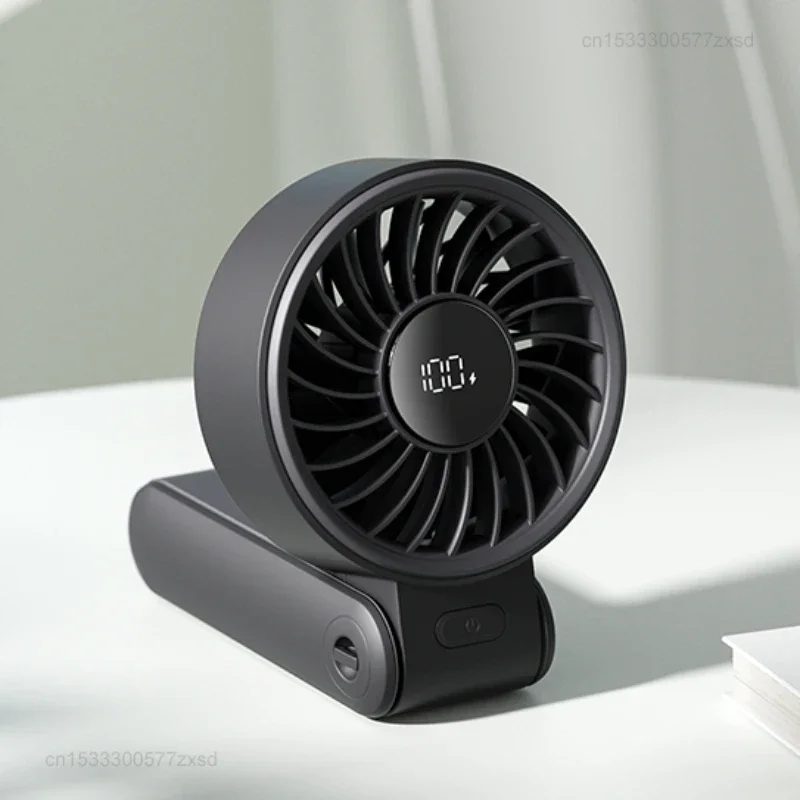 Xiaomi JISULIFE-Ventilateur de Cou Portable Pliable, 5000mAh, Chargement USB, Écran d'Affichage, Gér5 Speed Muet