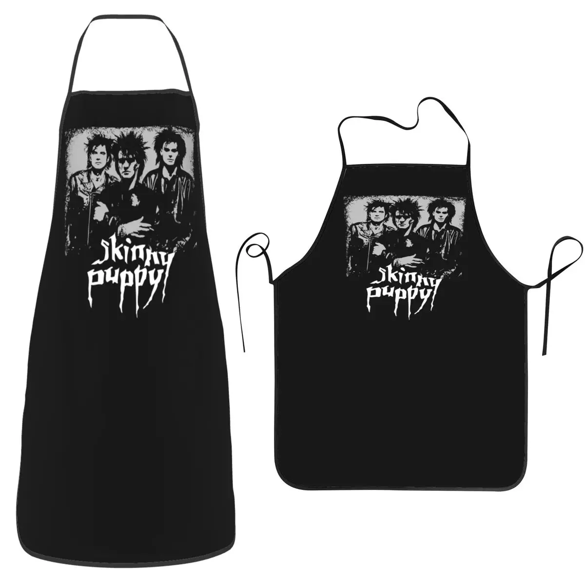 Canadian Industrial Band Skinny Puppy Apron Chef Cooking Tablier Sleeveless Bib Kitchen Cleaning Pinafore for Women Men Painting