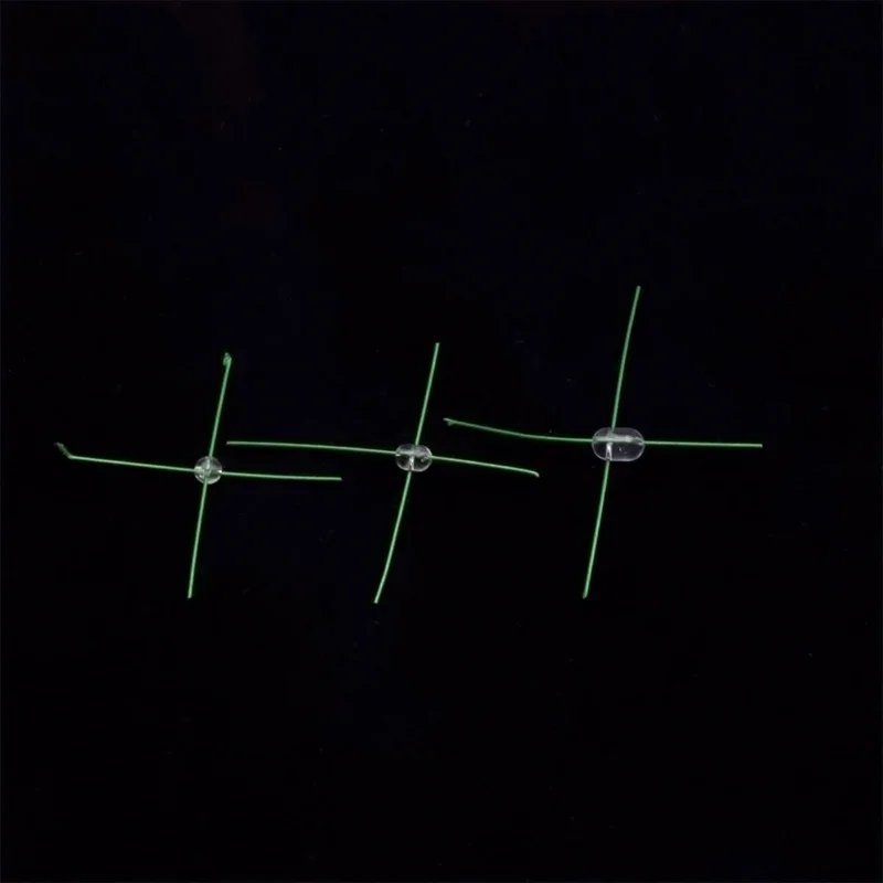 100pcs Fishing Smart Bean Clear Fishing Group Tie Hook Branch Bead Cross Bead 0.18 0.22 0.23 0.31 0.39 Inch Cross Bead