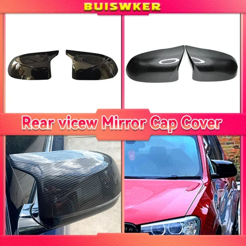 

Auto Car Rear View Side Mirror Cover Trim for BMW F25 X3 F26 X4 F15 X5 F16 X6 14-18 Carbon Fiber Style