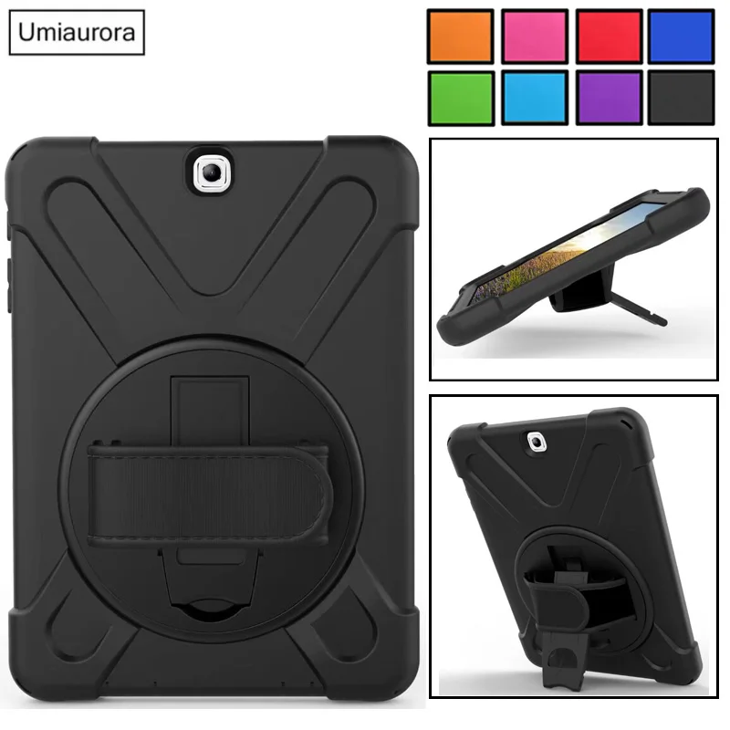

Для Samsung Tab S2 9,7 дюйма SM-T810 SM-T815 SM-T813 T817 T819 Сверхмощный прочный чехол для планшета с ремешком на руку, противоударный ПК Funda