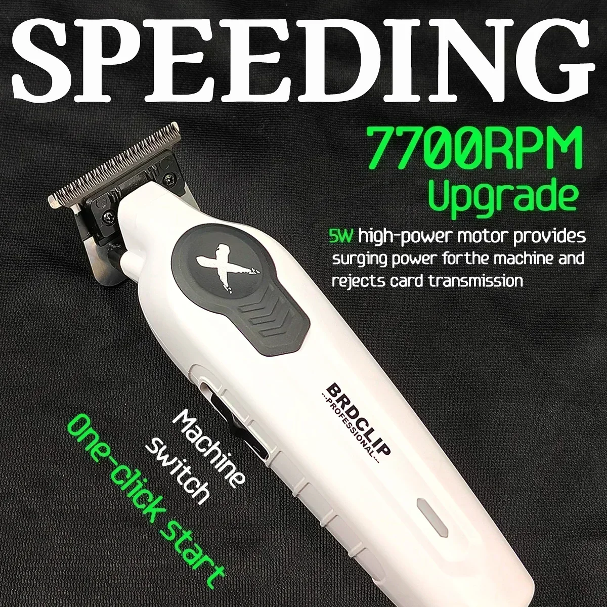 New Professional BRDCLIP White FA1T FK701 Set Hair Clipper 7700RPM 7000RPM Electric Shaver for Men's Trimmer with Charging Base