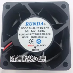 New CPU Cooler Fan for RUNDA RD6025B24H-A 24V 0.20A Converter Cooling Fan 60 * 60 * 25mm 6cm