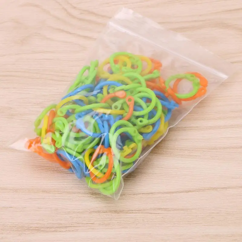 H9EC 100PCS Kolorowe markery ściegów dzianinowych