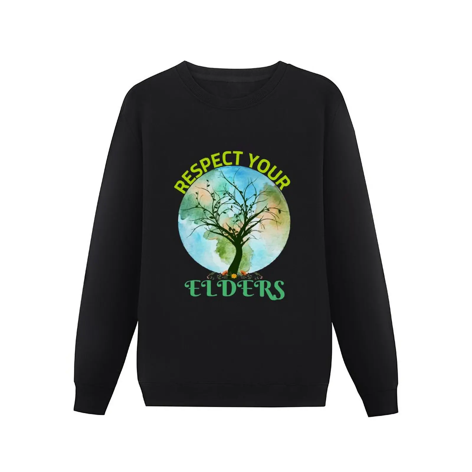 Respect Your Elders, Tree and Earth Pullover Hoodie men's coat mens clothes oversize sweatshirt