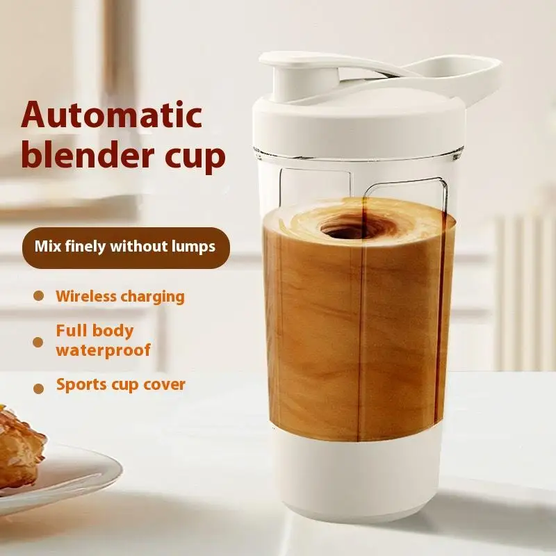 450ml Portable Electric Coffee Stirring Cup Usb Rechargeable Fully Automatic Stirring Cup For Fitness Outdoor Sports Gym