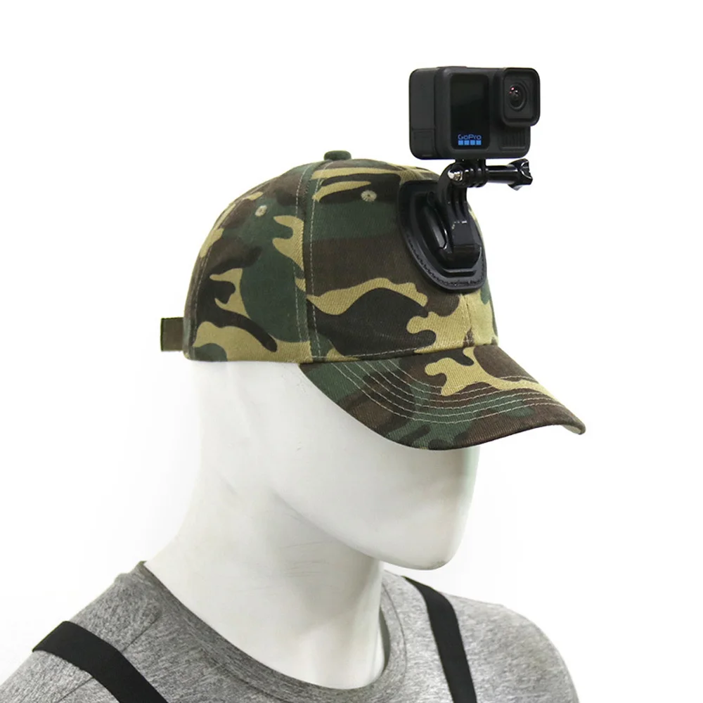 

Action Camera Hat Camouflage Fishing Sun Cap for POV Outdoor Recording Adjustable Mounting Bracket NA185S
