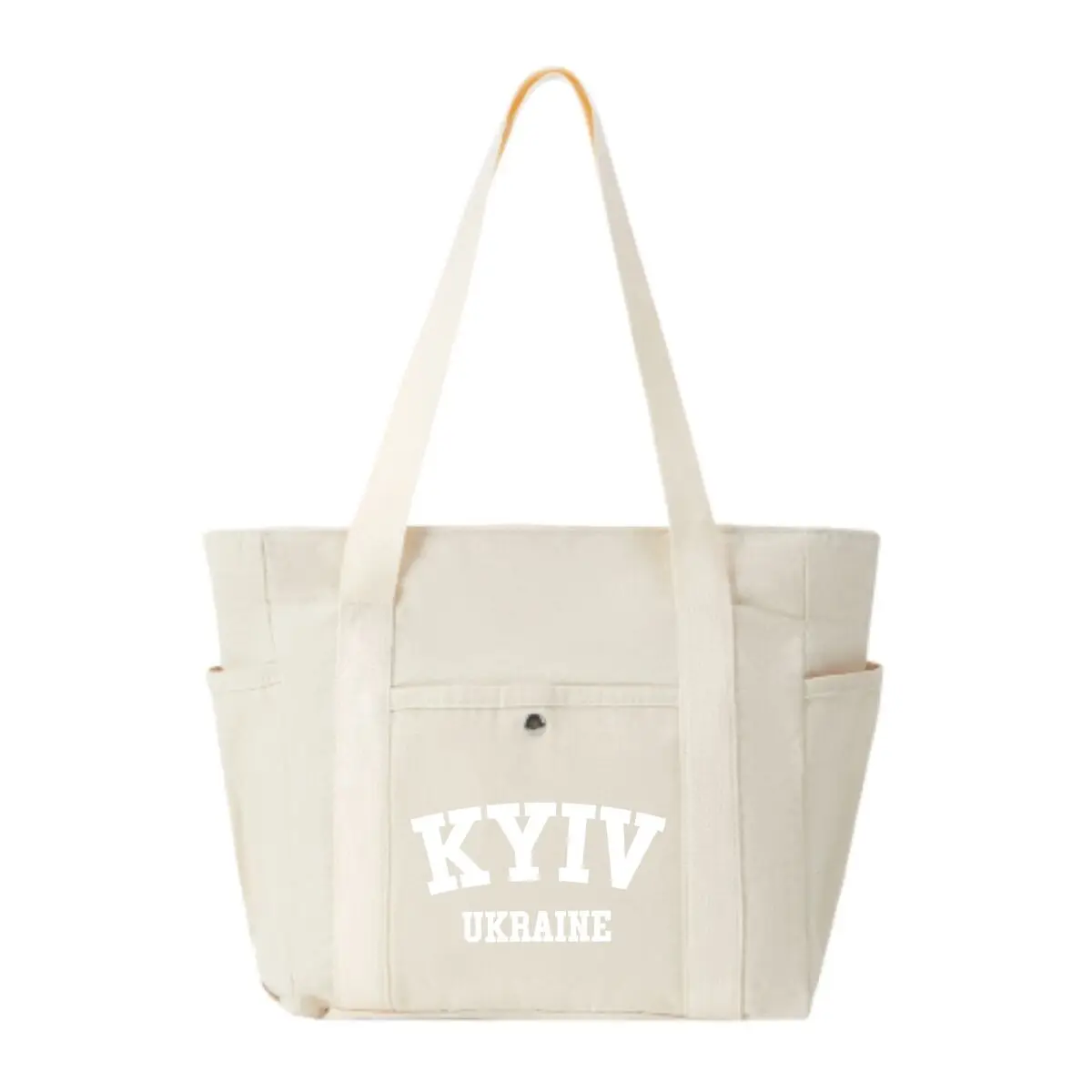 

Новая холщовая женская сумка через плечо "KYIV UKRAINE" Typography, Hailing the City's Spirit and Identity большой вместимости