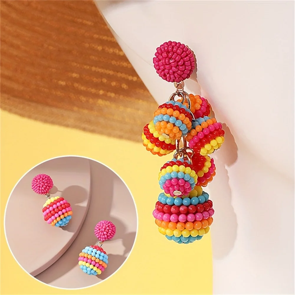 1-1.2cm 25/50pcs ABS Imitation Pearl Straight Hole Colored Yangmei Ball Diy rainbow Dispersed Pearl Jewelry Material, Diy Materi