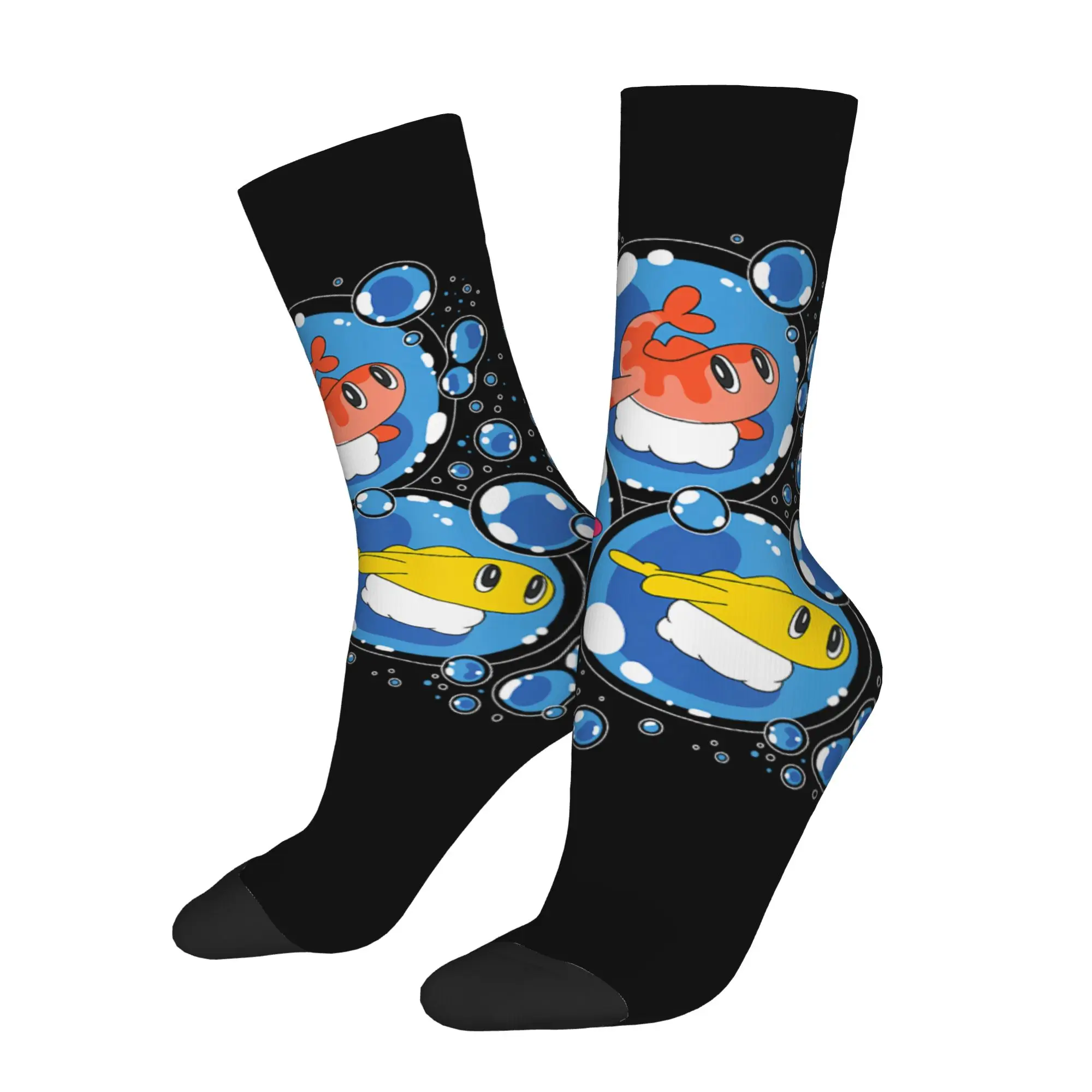 Chaussettes de sport Pokemon Tatsugiri Bubbles Retro Street Style Novelty Crazy Sock sans couture