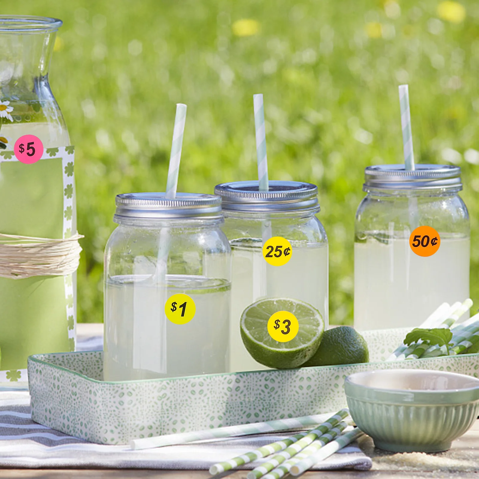 

25 Sheets Price Tag Stickers Bright Round Sale Labels for Supermarket Market Retail Small Business Yard Sale Pricing Stickers