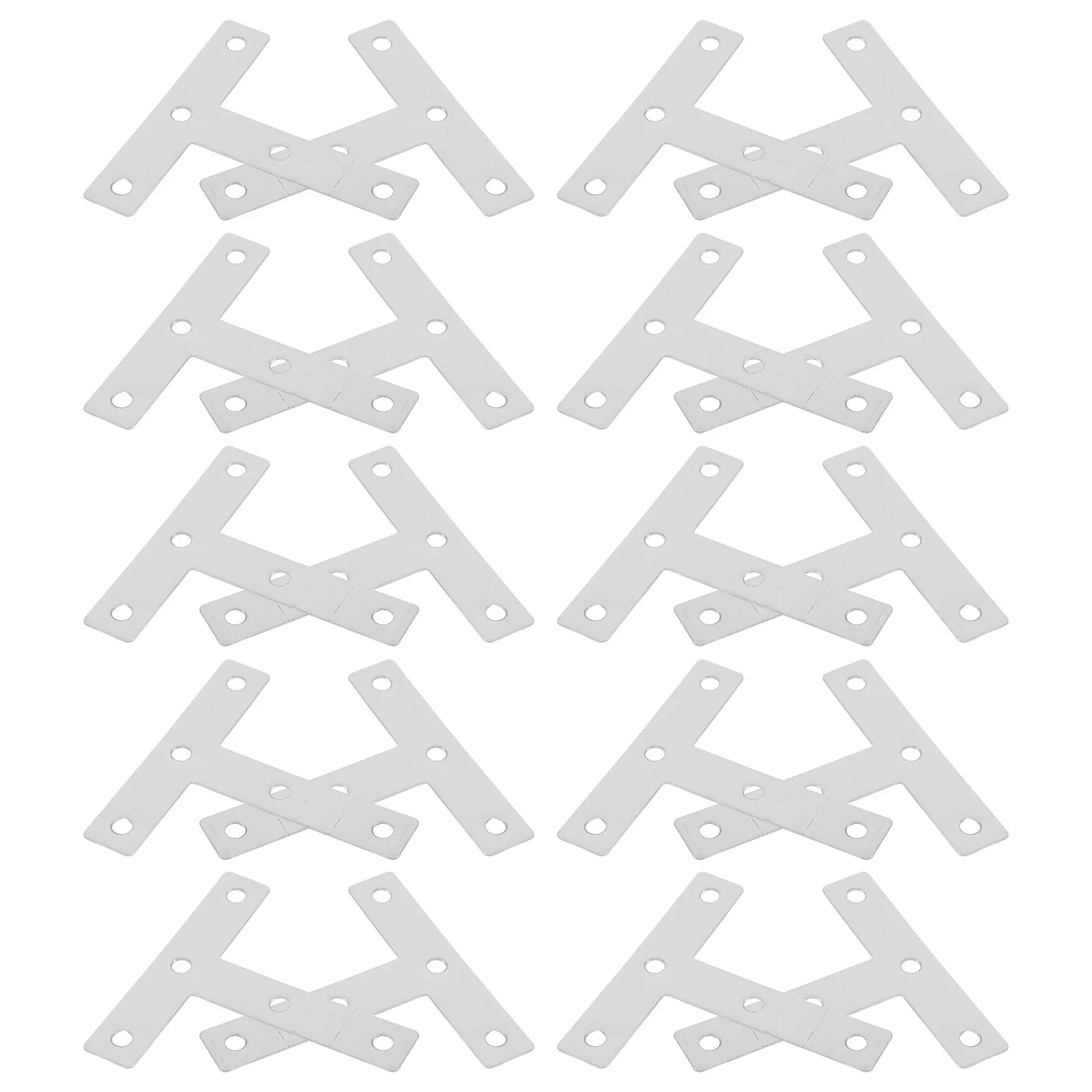 

20pcs T Shape Corner Bracket Stainless Steel Heavy Duty Shelf Support Brackets For Wood Furniture Cabinet Fixing Mending Plate