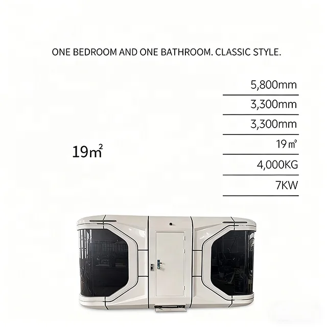 One 2 Bedroom Mobile Container Homes Space Capsule Prefab House