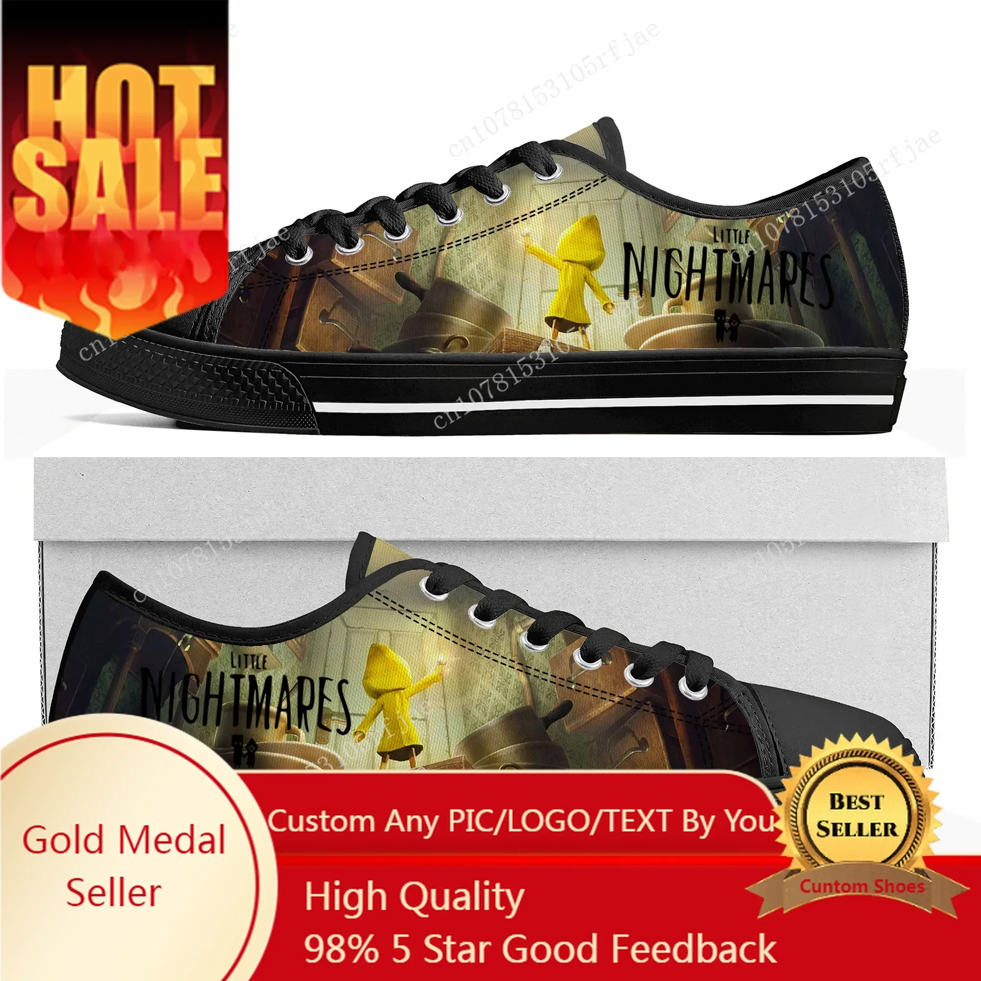 Game Little Nightmares Low Top Sneakers Womens Mens Teenager Shoes Casual Fashion Tailor Made Canvas Sneaker