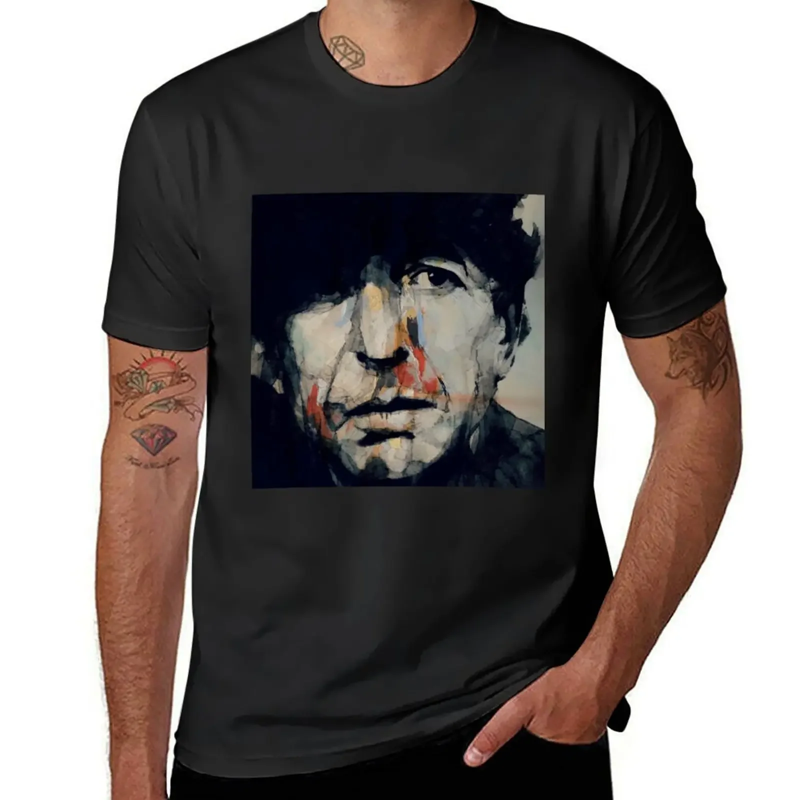 Leonard Cohen T-Shirt vintage graphic tee street wear rapper graphic tees mens graphic t-shirts anime