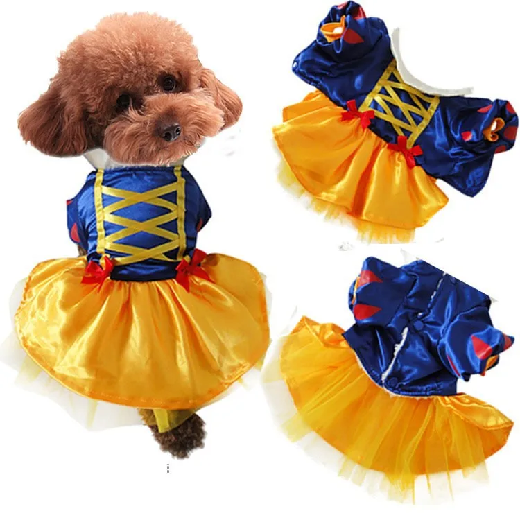 Princess Dress up Costume Luxury Pet Clothes Print Sustainable Cute Helloween Xxxl Party Extra Large Dogs Cats Christmas Cotton