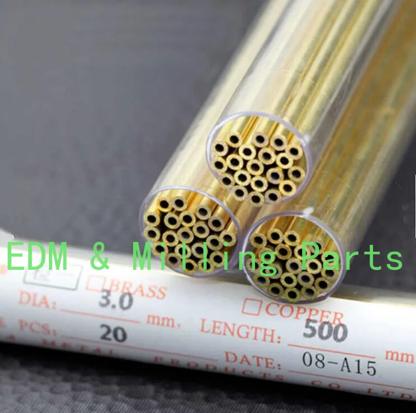 

100pcs CNC 0.3-1.5X400mm Wire EDM Drill Electrode Single Hole Top Quality Copper Tube For Drilling Machine Mill Part