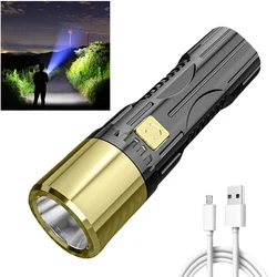 Portable LED Flashlight Mini Waterproof Ultra Bright Torch USB Rechargeable Flashlight Camping Adventure Outdoor Lights  Cycling