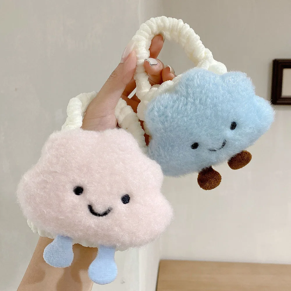 Knitted Bag Cloud Cute Furry Earphone Case For AirPods 2 3 Pro Case for Apple AirPod Pro2 Cases Soft Wool Protective Cover Box