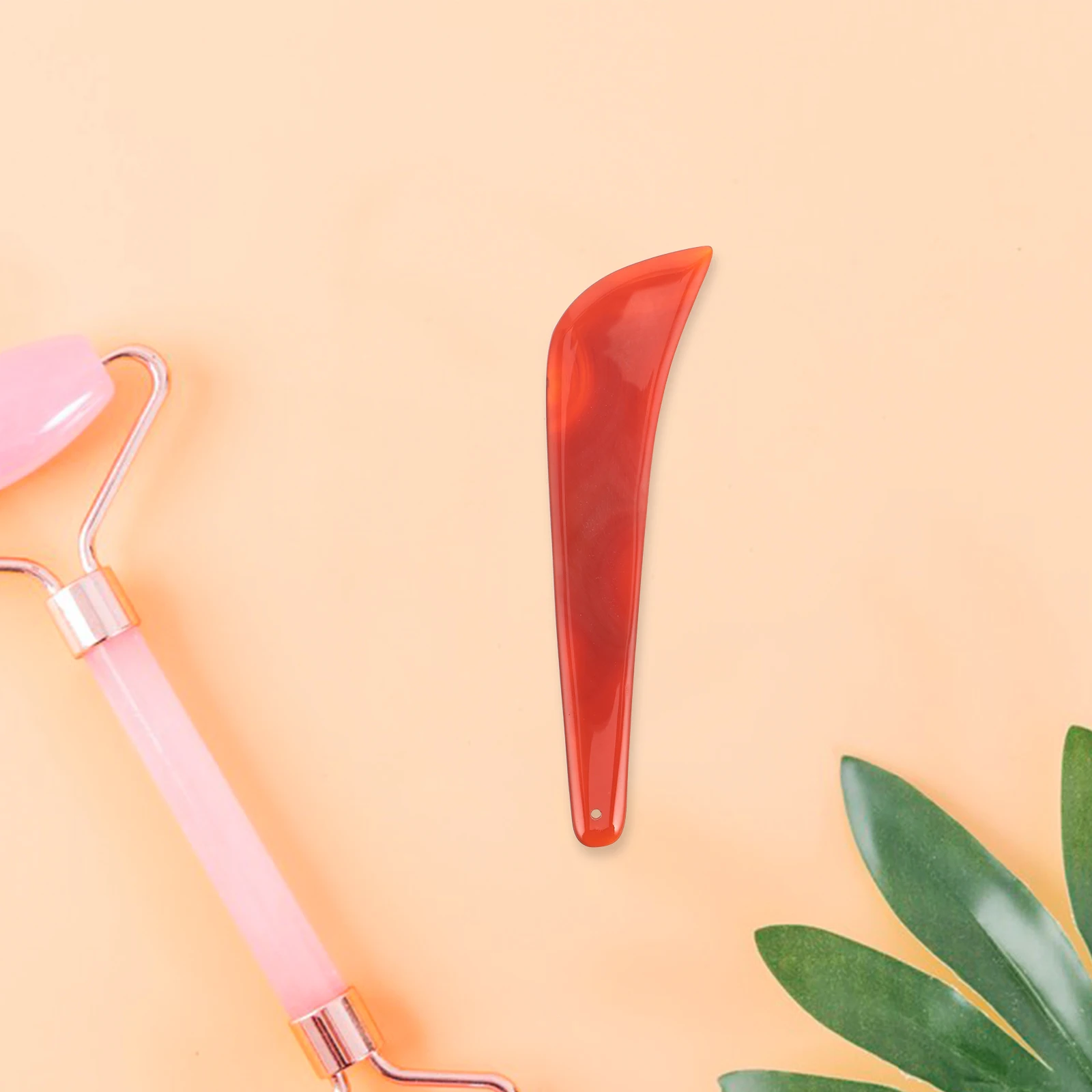 

Natural Red Agate Facial Face Neck Massager Skin Care Stone Portable Scraping Tool For Home Professional Use Face Body Gua Sha